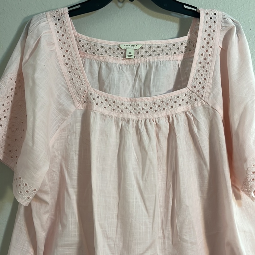 #199Sonoma pink blose Size XL